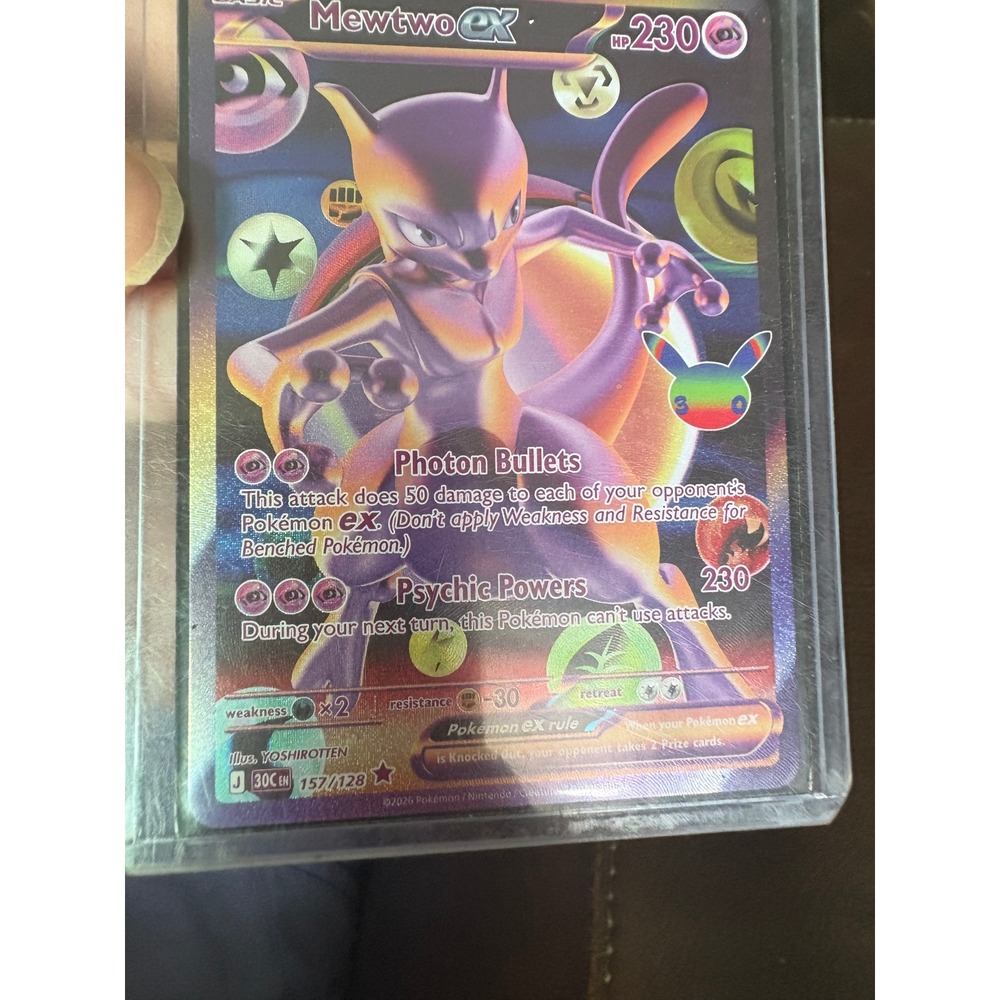 Pokemon Mewtwo ex 157/128 SV 151 Japanese 30th Anniversary Holo Ultra Rare Card